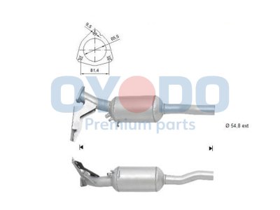 Filtr cząstek stałych OYODO 20N0122-OYO 4F0254800HX AUDI