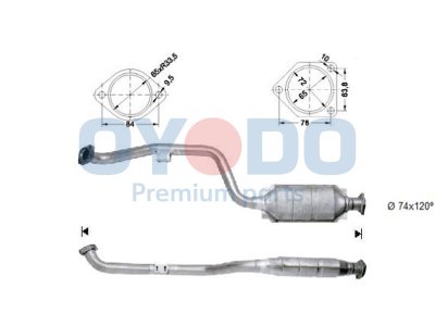 Katalizator OYODO 10N0148-OYO 2024909019 MERCEDES