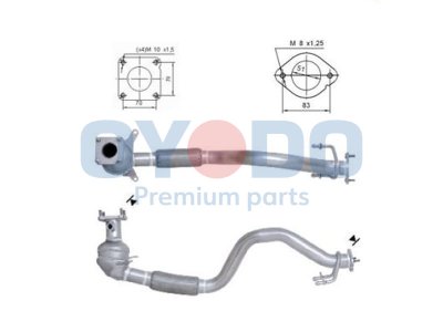 Katalizator OYODO 10N0150-OYO 1K0254301X AUDI