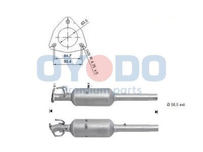 Filtr cząstek stałych OYODO 20N0139-OYO 1606604680 CITROEN PEUGEOT