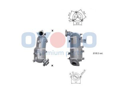 Filtr cząstek stałych OYODO 20N0152-OYO 2505126090 TOYOTA