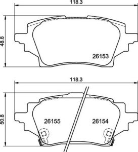 Klocki hamulcowe BREMBO P83178 0446602400 TOYOTA COROLLA 19- tył