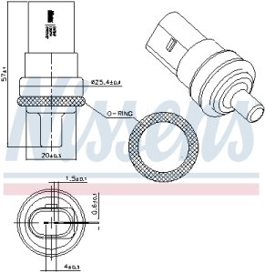 Czujnik temperatury wody NISSENS 207082 0135427817 