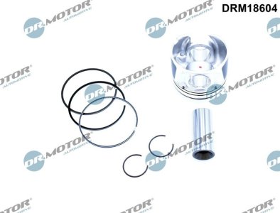 Tłok z pierścieniami Dr.Motor DRM18604 A6990300000 RENAULT, MERCEDES