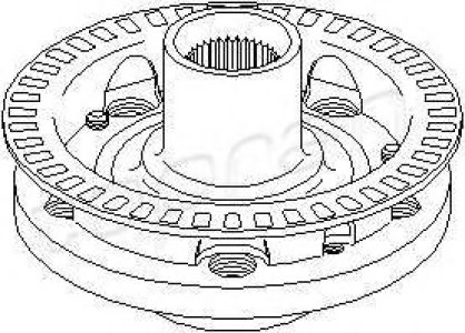 Piasta koła TOPRAN 108 950 1J0407613C