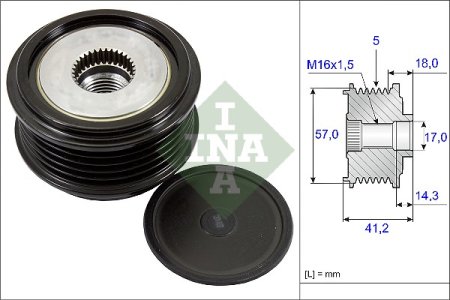 Sprzęgło alternatora INA 535024810 252902A000