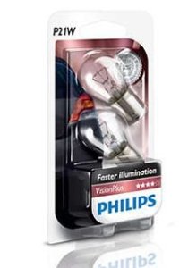 ŻARÓWKA P21W 12V PHILIPS 12498VP B2 P21W VISION PLUS 2 SZT.