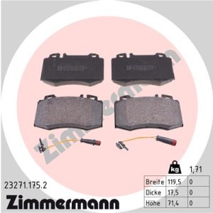 Klocki hamulcowe ZIMMERMANN 23271.175.2 23271177