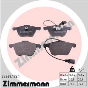 Klocki hamulcowe ZIMMERMANN 23269.195.1 23269201