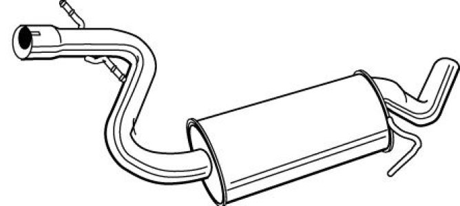 Tłumik środkowy WALKER 22973-62 1K0253209G