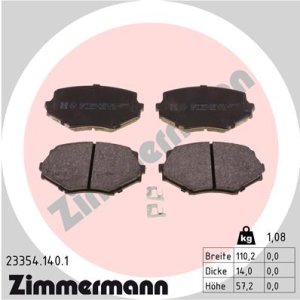 Klocki hamulcowe ZIMMERMANN 23354.140.1 N0Y33323Z
