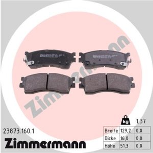 Klocki hamulcowe ZIMMERMANN 23873.160.1 0K2N13328Z