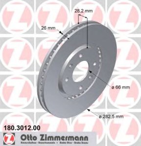 Tarcza hamulcowa ZIMMERMANN 180.3012.00 4246L8