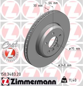 Tarcza hamulcowa ZIMMERMANN 150.3483.20 34116775277