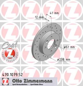 Tarcza hamulcowa ZIMMERMANN 470.1079.52 7700704705
