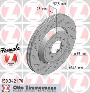 Tarcza hamulcowa ZIMMERMANN 150.3421.70 34112282445