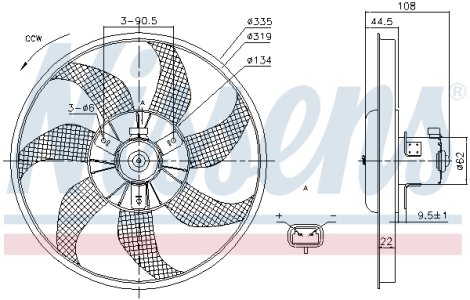Wentylator NISSENS 85781 