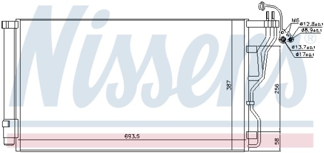 Chłodnica klimatyzacji z osuszaczem NISSENS 940244 