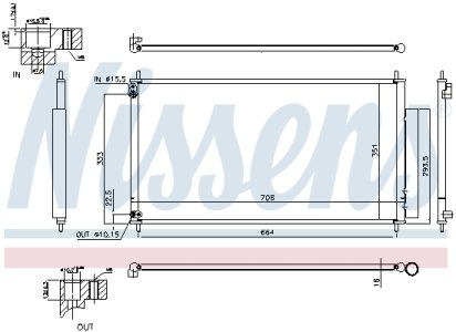 Chłodnica klimatyzacji z osuszaczem NISSENS 940340 
