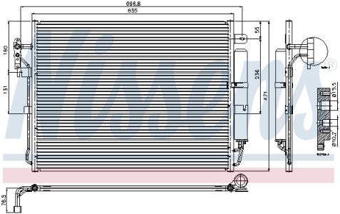 Chłodnica klimatyzacji z osuszaczem NISSENS 94962 