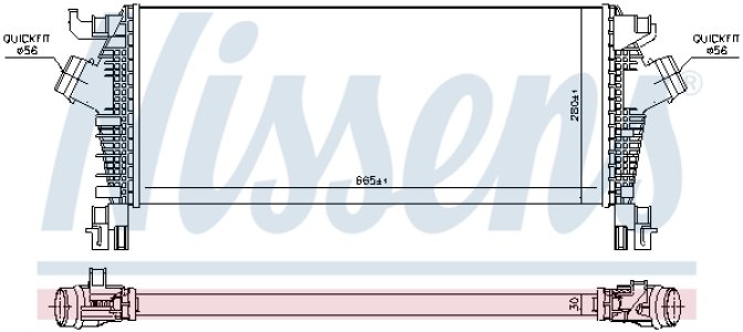 Intercooler NISSENS 96463 1302259