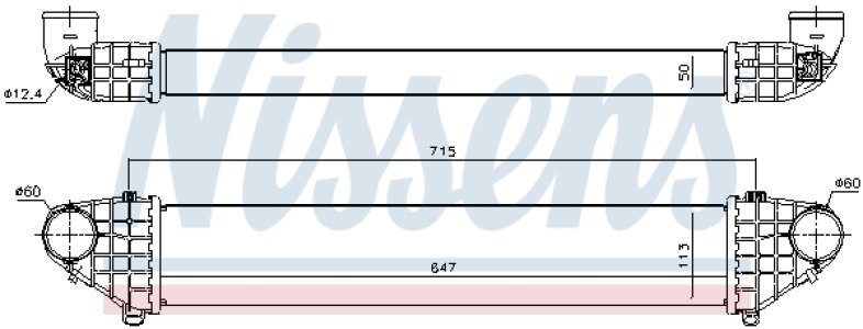 Intercooler NISSENS 96722 3M519L440DE