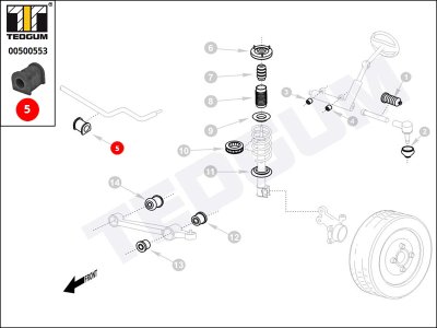 Guma stabilizatora TEDGUM 00500553 