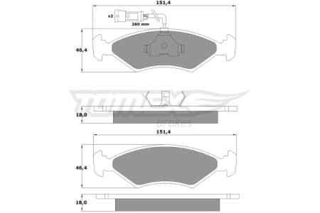 Klocki hamulcowe TOMEX 10281 20753.18.3
