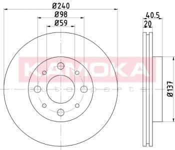 TARCZA HAMULC. PRZÓD FIAT PANDA 07-, 500 07-