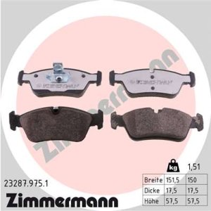 Klocki hamulcowe ZIMMERMANN 232879751 21643178 BMW 3 E36  91-00