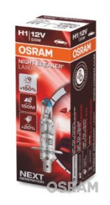 ŻARÓWKA H1 55W 12V OSRAM 64150NL H1 NIGHT BREAKER LASER +150%