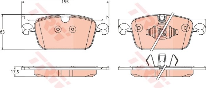 Klocki hamulcowe TRW GDB2221 31423652 VOLVO S90 II  16- PRZÓD