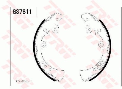 Szczęki hamulcowe TRW GS7811 044950K070 TOYOTA HILUX  05- 4X4