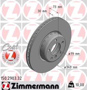 Tarcza hamulcowa ZIMMERMANN 150290332 34116792223 BMW 3 F30  11- przód