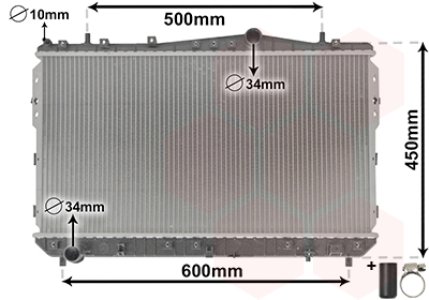 CHŁODNICA SILNIKA VAN WEZEL 81002073 96553378 DAEWOO