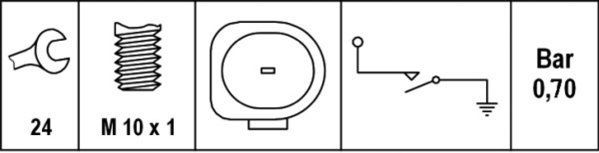 CZUJNIK CIŚNIENIA OLEJU HELLA 6ZL 008 280 031 038919081C