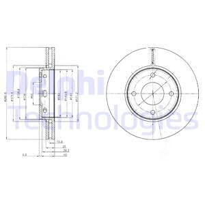 TARCZA HAMULCOWA DELPHI BG4127 SMART FORFOUR 04