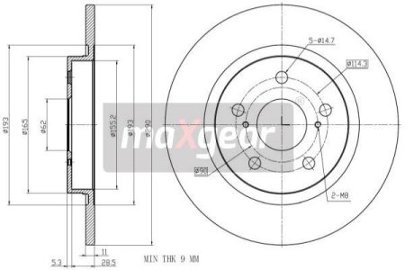 TARCZA HAM. TOYOTA T. AVENSIS 09-