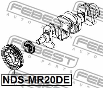 KOŁO PASOWE WAŁU KORBOWEGO NISSAN 1,6DIG-T/2,0 JUKE/X-TRAIL RENAULT