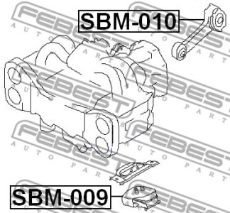 PODUSZKA SIL. SUBARU IMPREZA/FORESTER/LEGACY 1,5/2,0/2,0D/2,5/3,0 94-