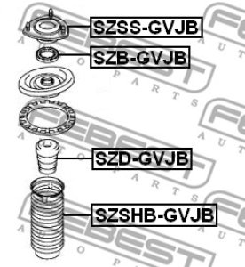 PODUSZKA AMORT. SUZUKI P. GRAND VITARA 1,6/2,0/2,4/2,7 05-