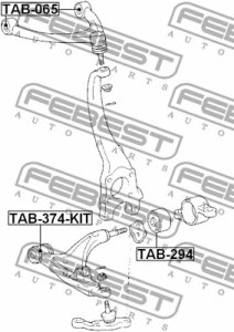 ZESTAW TULEI WAH. LEXUS P. LS430 UCF30 2000.08-2006.08 (2 SZTUKI PRZEDNIE)