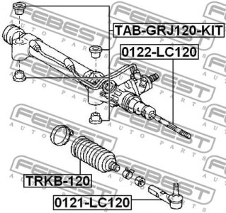 ZESTAW TULEI PRZEKŁ. KIER. LEXUS GX470 UZJ120 2002.11-2009.08 [US]