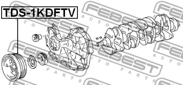 KOŁO PASOWE WAŁU KORBOWEGO TOYOTA LAND CRUISER/HILUX D-4D