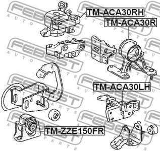 PODUSZKA SIL. TOYOTA RAV4 III 2,0/2,4 05-