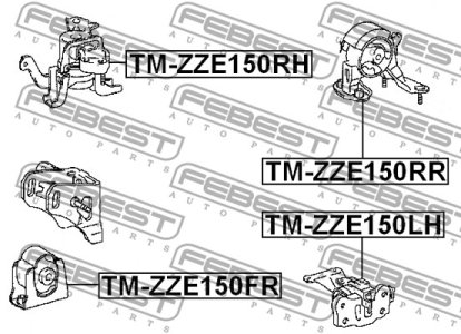 PODUSZKA SIL. TOYOTA AURIS/RAV III/IV 1,33/1,4/1,6/1,8/1,33 05-
