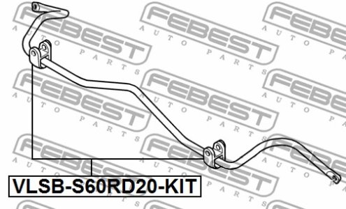 ZESTAW GUM STAB. VOLVO T. S60 2001-2009 20MM