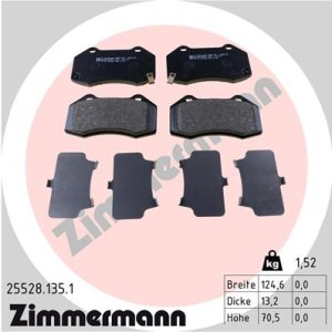 Klocki hamulcowe ZIMMERMANN 25528 135 1 6000615056 FIAT 124 SPIDER 16- PRZÓD