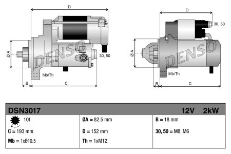 ROZRUSZNIK DENSO DSN3017 1202148 OPEL SAAB