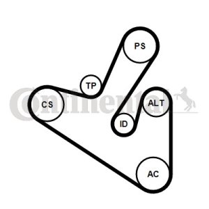 ZESTAW PASKA KLINOWEGO WIELOROWKOWEGO CONTINENTAL CTAM 6PK1710K1 K036PK1708